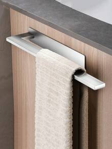 1pc Self Adhesive Towel Racks, Stainless Steel Towel Bar, Wall Hanging Shelf Rack, Rustproof Towel Holder, Bathroom Supplies,Total Length 38.7cm/15.23in Bathroom Accessories Bathroom Tools - Multicolor - View 6