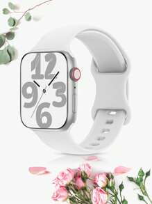 三合一包括腕带、表壳和保护膜 女式 男式 I 时尚运动 柔软、舒适、透气 单色纯色硅胶蝴蝶扣表带 带单颗水钻 双颗水钻 带钢化膜保护套 元旦礼物 多种颜色可选，搭配 Apple Watch Ultra 系列 9/8/7/6/5/SE/4/3/2/1 配件 替换表带 配件 DIY 套装 情人节 - Series 4/5/6/SE[40mm] - 查看 24