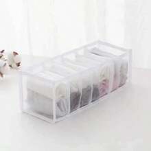1 pièce Boîte de rangement pour sous-vêtements de type tiroir, grille de séparation pour chaussettes et sous-vêtements, organisateur de placard à couches, boîte de rangement pour vêtements en maille transparente, boîte de rangement à tiroirs pliable à grille multiple, rangement et organisation de garde-robe, boîte de rangement à compartiments pour sous-vêtements, sacs de rangement pour tiroirs de chaussettes et sous-vêtements, décoration de festivals, décoration de chambre, décoration de maison, décoration de chambre à coucher, organisateur, rangement à la maison, t-shirt blanc pour femme, pantalon noir pour femme, vêtements d'hiver pour dames, robe