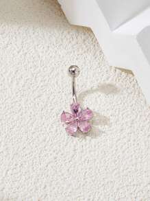 1 件可爱水滴花肚脐环情人节、妈妈、母亲、母亲节、礼物 - 彩色 - 查看 2