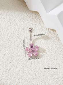 1 件可爱水滴花肚脐环情人节、妈妈、母亲、母亲节、礼物 - 彩色 - 查看 5