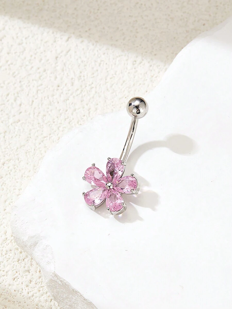 1 件可爱水滴花肚脐环情人节、妈妈、母亲、母亲节、礼物 - 彩色 - 查看 1