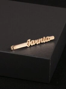 Customized Personalized English Name Tie Clip, Unique Clothing Accessory, Gift For Father's Day, Valentine's Day, Birthday, Anniversary, Friends, Graduation, Christmas, Family, Premium - Style 1 - View 5