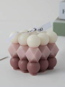 1 khuôn silicon hình hoa hồng, hình trái tim và hình kim cương để làm nến DIY, xà phòng thủ công, đá thơm, đồ trang trí nhà cửa - trắng - Xem 1