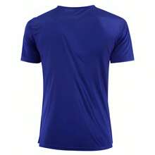 Kit 2 Men's Sports Dry Fit T-Shirt Round Neck Black White Blue Gray Print - màu đen - Xem 5