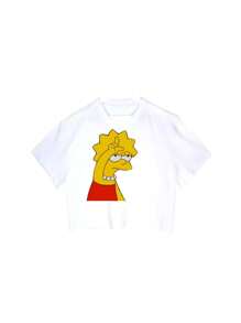 Cropped Feminino Tumblr Blogger Lisa Simpson Loser Feminine Short - Blanco - Ver 1