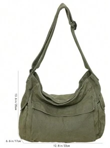 日式大容量单肩包，高中和大学生休闲斜挎包圣诞礼物学院大学书包学校男包斜挎包男士斜挎包男士礼物秋季斜挎包冬季圣诞礼物男士包笔记本电脑感恩节旅行钱包假日手提包沙滩包健身包徒步旅行多功能户外便携时尚休闲度假侧包腰包礼品包露营斜挎包夏季返校包春季学校用品 - 綠色 - 查看 4