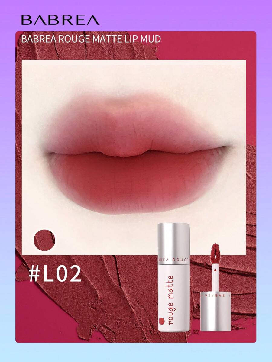 babrea Rouge Matte Lip Mud 2g 唇彩 - L02 攻心紅茶 - 查看 1