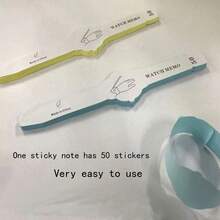1pc Watch Shaped Memo Wristband, Reusable N Times Sticky Note Creative Wrist Watch Design Notepad - Multicolor - View 6