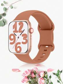 三合一包括腕带、表壳和保护膜 女式 男式 I 时尚运动 柔软、舒适、透气 单色纯色硅胶蝴蝶扣表带 带单颗水钻 双颗水钻 带钢化膜保护套 元旦礼物 多种颜色可选，搭配 Apple Watch Ultra 系列 9/8/7/6/5/SE/4/3/2/1 配件 替换表带 配件 DIY 套装 情人节 - Series 4/5/6/SE[40mm] - 查看 34