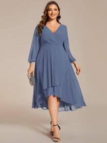 Plus Size Bridesmaid Dresses - Dusty Blue - View 4
