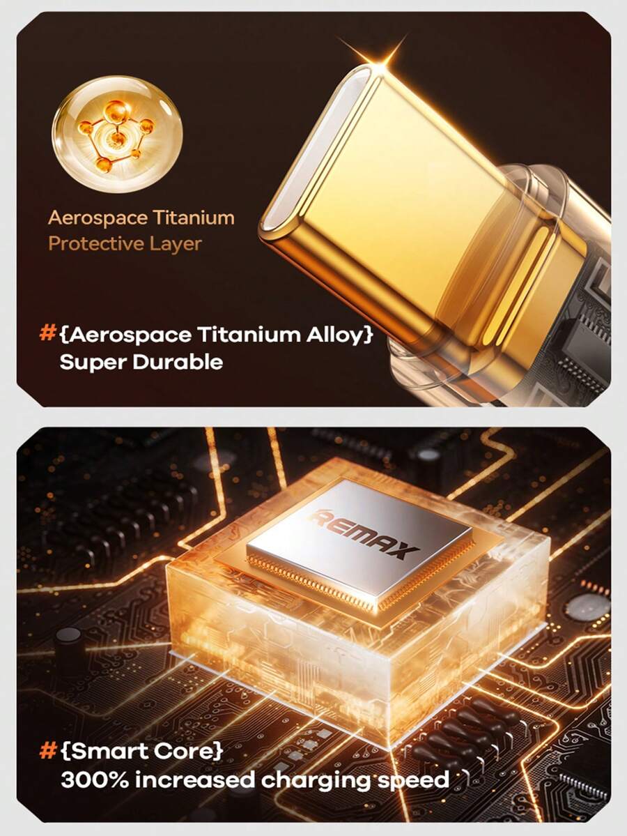 REMAX 60W USB Type C Super Fast Charging Cable PD USB C To Type C 1.2M