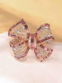 1pc Fashionable Western Style Bow-Knot Rhinestone Decor Pin Brooch, Party/Holiday Accessory Gift For Women - Multicolor - View 6