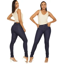 Women's Skinny Jeans With Spandex 23792 - 藍色 - 查看 1