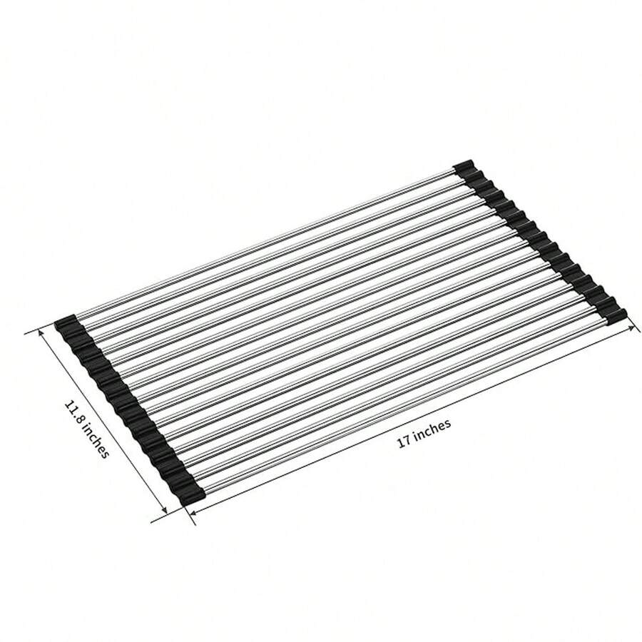 Retractable Dish Drying Rack, RV Foldable Stainless Steel Sink Dish