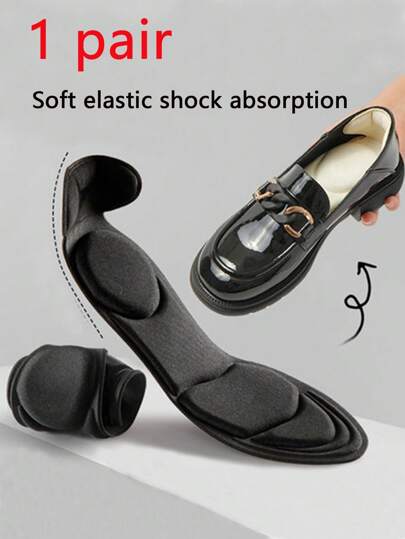 QKC 1 对防滑鞋跟垫，黑色鞋垫，适用于尖头高跟鞋，适合女式浅口鞋和男式运动鞋，夏季，返校用品，女式靴子配件，适用于户外、运动、旅行、家居、办公室、学校