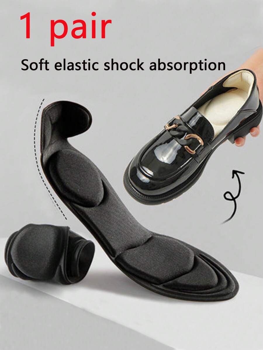QKC 1 对防滑鞋跟垫，黑色鞋垫，适用于尖头高跟鞋，适合女式浅口鞋和男式运动鞋，夏季，返校用品，女式靴子配件，适用于户外、运动、旅行、家居、办公室、学校