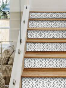 SUPSTICKER 1 Cuộn Miếng Dán Trang Trí Cầu Thang Họa Tiết Bohemian, Dày Chống Thấm Nước Chống Mài Mòn Bóc Ra Và Dán Có Thể Tháo Rời, Có Thể Dùng Để Trang Trí Cầu Thang, Trang Trí Phòng Khách Phòng Ngủ, Sàn Quầy Bếp, Cải Tạo Nhà, Miếng Dán Làm Đẹp, Kích Thước 41,73x6,97 inch, Gạch Lát Sàn, Gạch Lát Sàn Tự Dính, Bóc Ra Và Dán, Trang Trí Phòng Khách Nhà Bếp - Nhiều màu - Xem 8