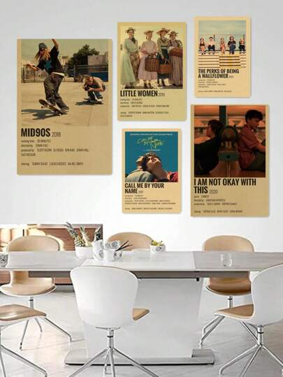 1 件/2 件，复古热门电影海报，墙壁艺术，墙壁装饰，适用于客厅、卧室、办公室、酒吧墙壁装饰，无框架