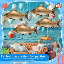 2pcs Fish Balloon For Fish Balloon Decoration 33Inch Fishing Helium Balloon For Fishing Birthday Party Decorations Gone Fishing Party Decorations, Christmas