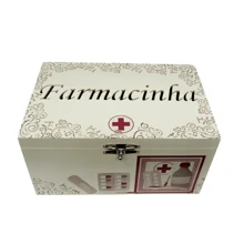 Pharmacy Medicine Box With Hinges - 米色 - 查看 1