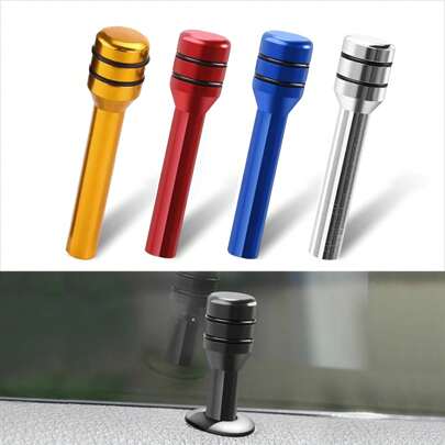 ROJEMXVE 4入組汽車門鎖鈕，鋁合金內門鎖針，1.9"X0.4"門鎖鈕，車內配件，適用於大多數汽車、卡車和...