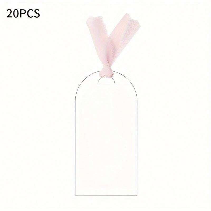 20pcs Clear Acrylic Wedding Place Cards Arch Blank Name Tags DIY