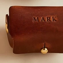 1pc Rustic Style Personalized Pet Engagement/Wedding Ring Box, Custom Name Ring Holder, Wedding Gift - Brown - View 6