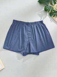 3条装 男士多色三角裤 格子印花 时尚舒适平角内裤 颜色随机