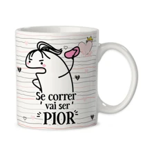 母亲名言马克杯 - 如果你逃跑，情况会更糟 - 白色 - 查看 2