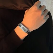 Bracelet d'alerte médicale personnalisé | Bracelet médical en silicone multicolore de haute qualité pour hommes et femmes | Bracelets d'identification médicale d'urgence élégants, personnalisés, qui sauvent des vies