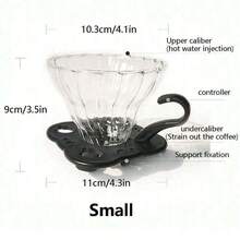 1 Set Pour Over Coffee Dripper, Heat Resistant Holder With Stand, Home Coffee Sharing Pot - Multicolor - View 2