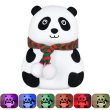 Panda Colors Touch Rechargeable Silicone Night Lamp - Đen và trắng - Xem 4