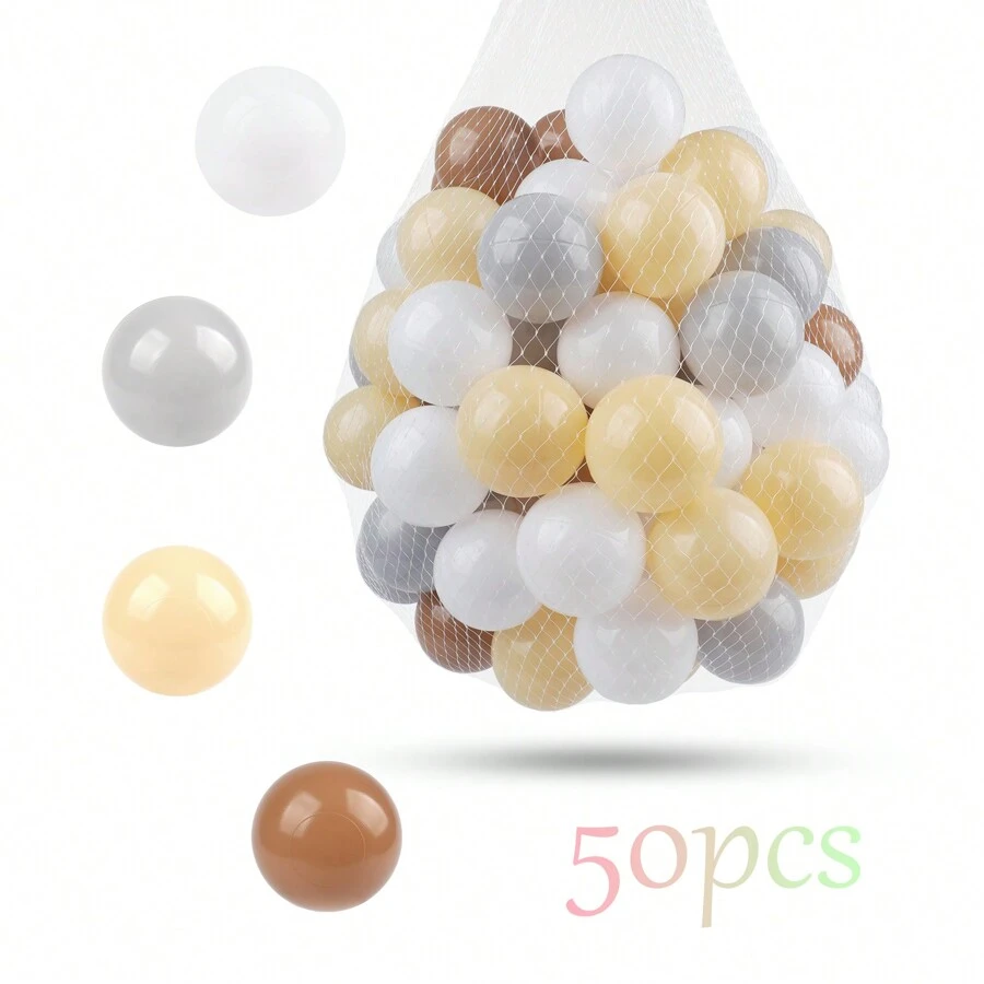 Lote De 50 Bolas De Plástico De Colores Para Piscina De Bolas – Juguetes Suaves Y Duraderos Para Interior Y Exterior, Decoración Y Juego Sensorial