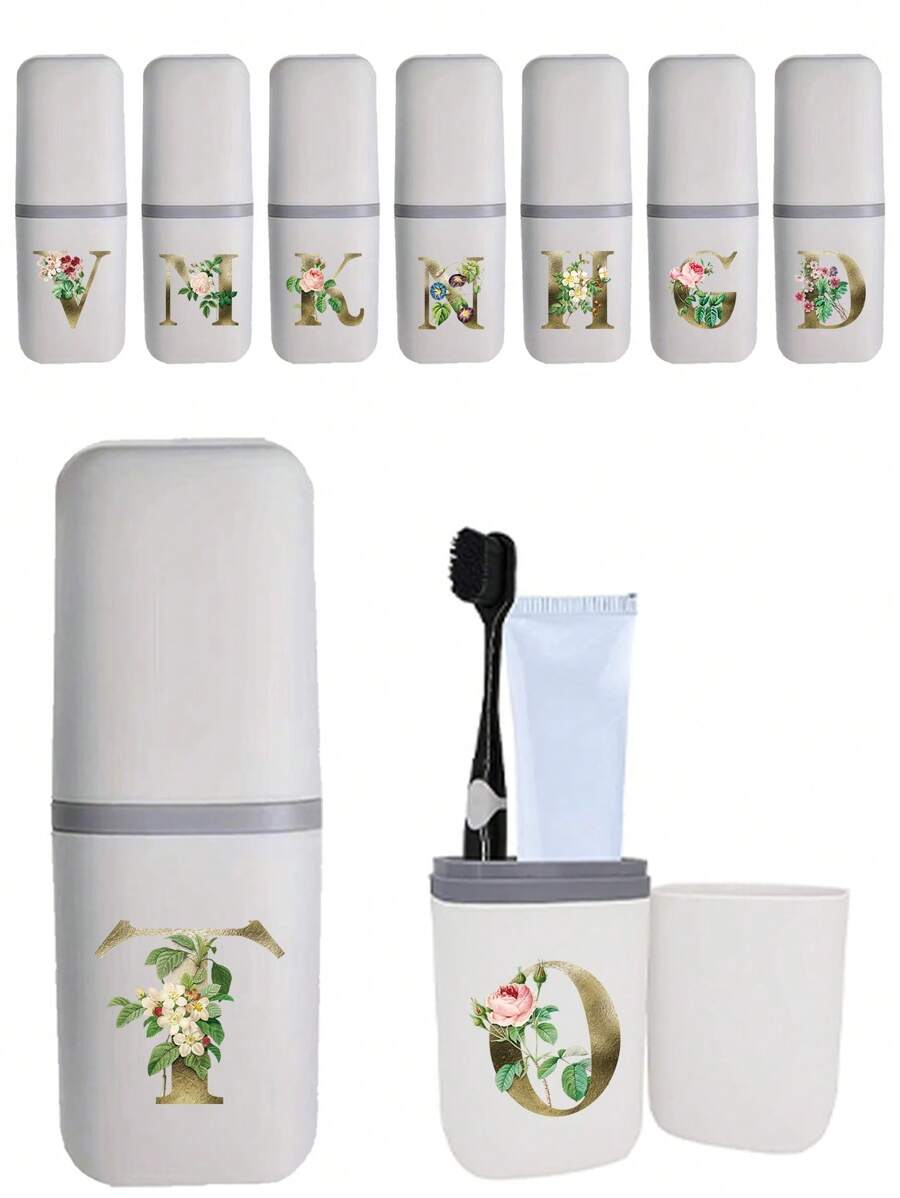 Copo de viagem para enxaguatório bucal Conjunto de lavagem portátil destacável Copo de lavagem Escova de dentes Pasta de dentes Caixa de armazenamento de artigos de higiene pessoal de viagem Portátil Viagem de negócios Copo de armazenamento ao ar livre Equipamento de estudante Recipiente de armazenamento de banheiro doméstico