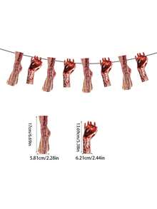 Halloween Party 1pc Halloween Hanging Pennant Banner, Bloody Limbs Decoration For Horror Atmosphere - Multicolor - View 6