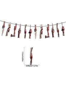 Halloween Party 1pc Halloween Hanging Pennant Banner, Bloody Limbs Decoration For Horror Atmosphere - Multicolor - View 8