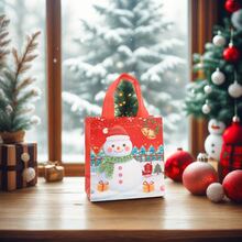 12PCS Christmas Gift Tote Bag-Reusable, Waterproof Non-Woven Gift Bag, Party Gift Bag, Shopping Mall Shopping Bag. - M - Xem 5
