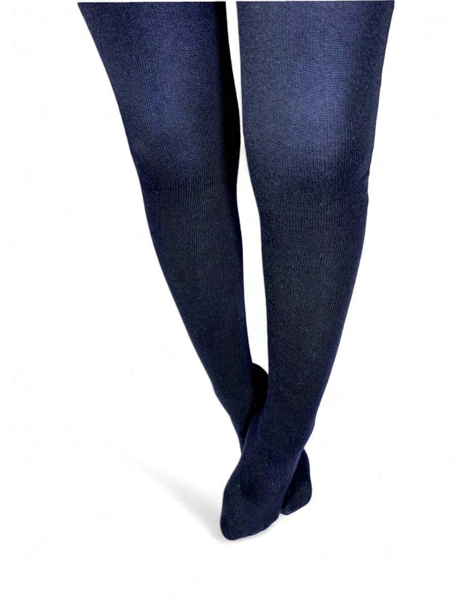 Pack Of 12 Pieces Of School Tights, Plain, One Color, Assorted In Sizes - Navy Blue - View 1