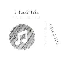 50 张音符贴纸乙烯基美学贴纸，适用于剪贴簿、日记、笔记本电脑、保险杠、滑板、水瓶、电脑、手机、卡通、安全帽、汽车贴纸和贴花
