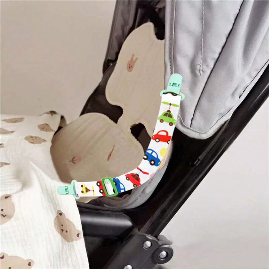 zootime 1pc Multi-Use Adjustable Dual-Ended Clip, Suitable For Baby Stroller Blanket, Car Seat Back, Nursing Cover, Infant Hat, Sturdy & Durable Gift For Newborns - Multicolor - View 1