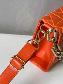 Luxury Women's Handbag And Crossbody Chain Strap - 橘色 - 查看 3