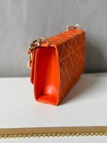 Luxury Women's Handbag And Crossbody Chain Strap - 橘色 - 查看 9