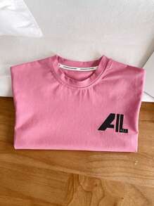 Boys' New Letter Print Short Sleeve T-Shirt