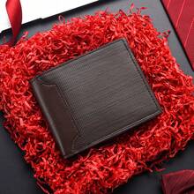 Men Colorblock Small Wallet Credit Card Small Purse ID Window Bifold Men Wallet Wallet Small Old Money Style Men - Multicolor - View 5
