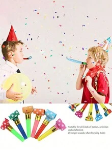 10 Chiếc/20 Chiếc Màu Sắc Ngẫu Nhiên Còi Rồng Cho Tiệc Sinh Nhật, Còi Mũi Dài, Năm Mới, Ngày Lễ Tình Nhân, Quà Tặng, Cổ Vũ Chống Đỡ - Nhiều màu - Xem 3