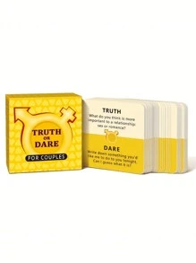 1 pieza Juego sexual de tamaño mini y pequeño de Atrevimiento o Verdad para parejas, juego de cartas para parejas/amantes, suministro de juegos de mesa y juguete sexual