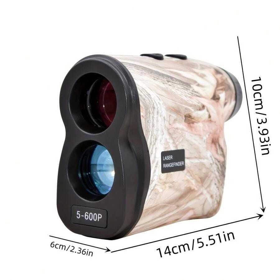 600m Portable Hunting Laser Golf Rangefinder, 6X Magnification