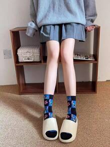 5 双/套男女通用动漫史迪奇袜子卡通女士男士星际宝贝保暖袜秋冬透气中筒休闲袜礼物,星际宝贝连衣裙,星际宝贝连衣裙,星际宝贝派对 - 彩色 - 查看 8