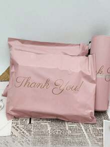 100 piezas/paquete de Bolsa de envío impermeable rosa gruesa para entrega exprés - Multicolor - Ver 8